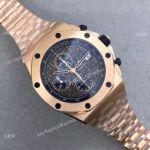 Swiss 3126 Audemars Piguet Royal Oak Offshore Rose Gold Black Dial Watch